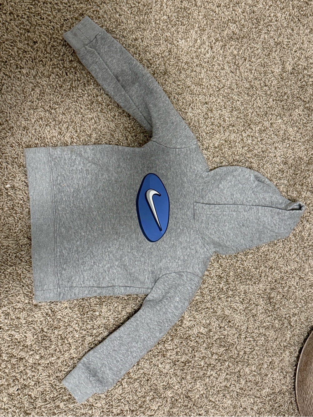 Nike Grey and White Kids Jacket - Nike Swoosh Detail